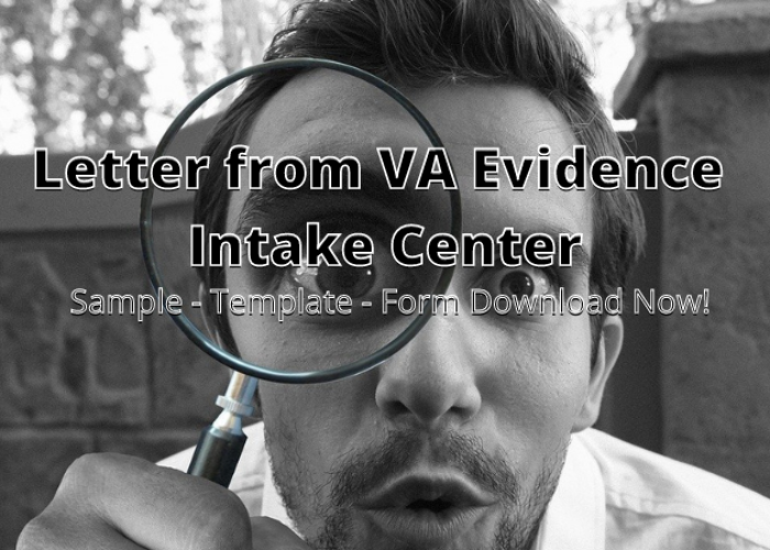 Letter from VA Evidence Intake Center img